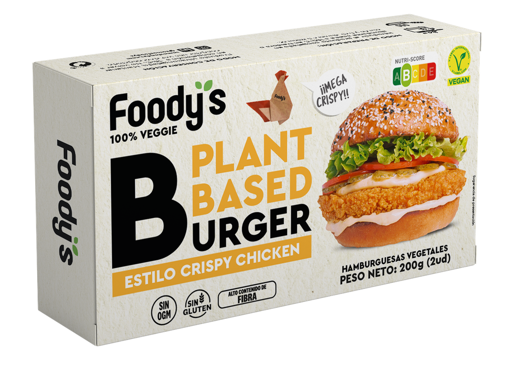 [FOO2308BGCRIRET] Foody's Burger crispy Style 250g 2ud. Ultracongelado.